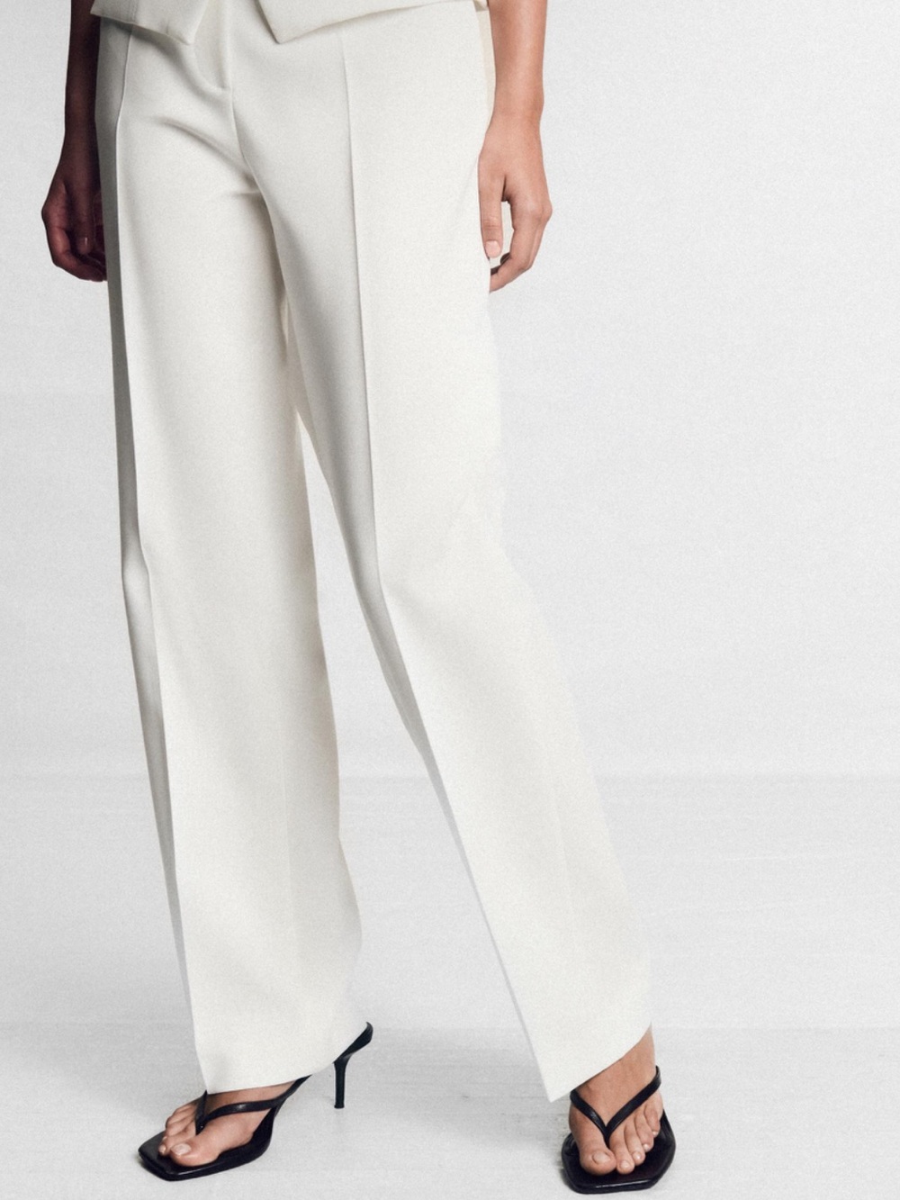 NWT HIGH-RISE STRAIGHT-LEG TROUSERS
